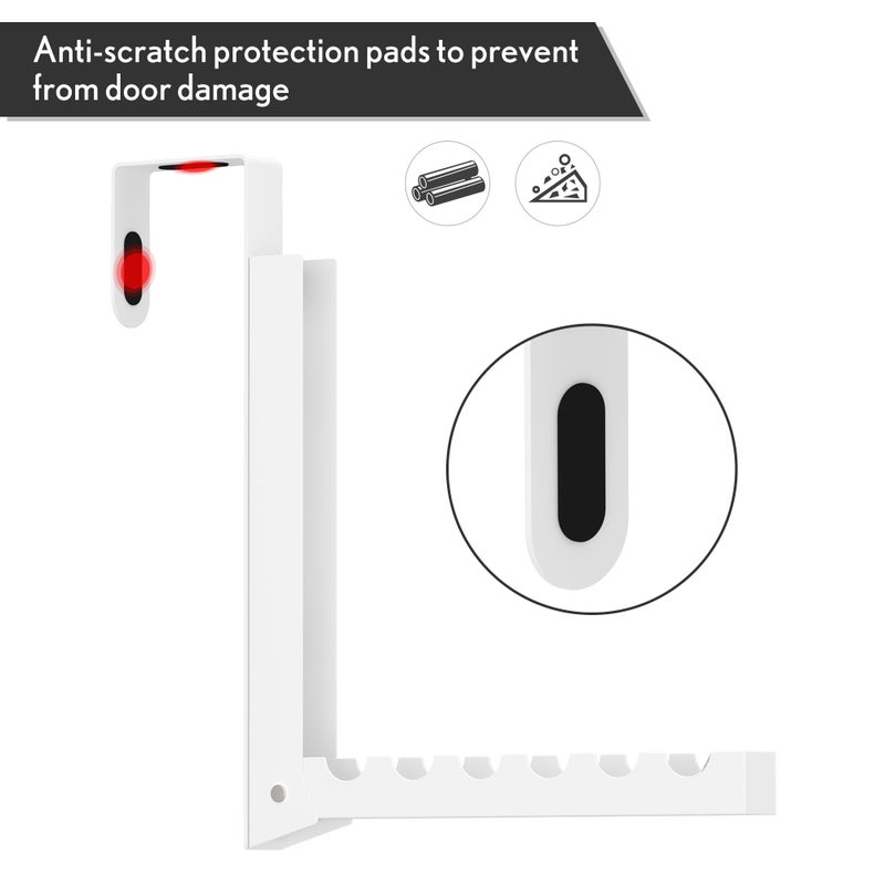 Inntop 2 Pack Over The Door Hanger Hooks for Clothes  Portable Storage Hooks  Heavy Duty Foldable Clothes Organizer Coat Towels Hanging Rack - Image 5